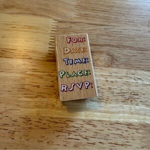 Disney All Night Media Wooden Stamp for invitations